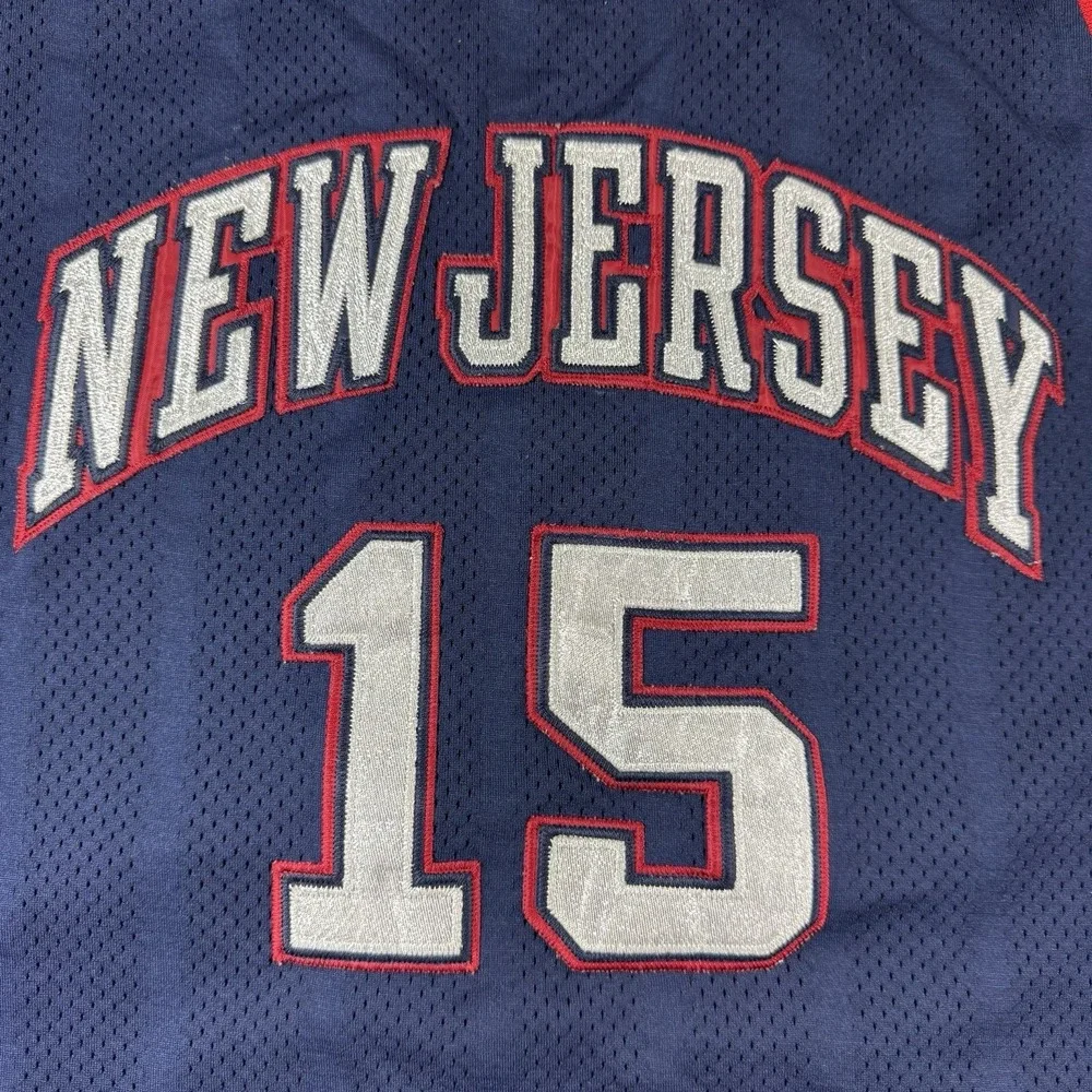 VTG Reebok NBA New Jersey Nets #15 Vince Carter Authentic Stitched Jersey Sz 50 - Picture 4 of 9
